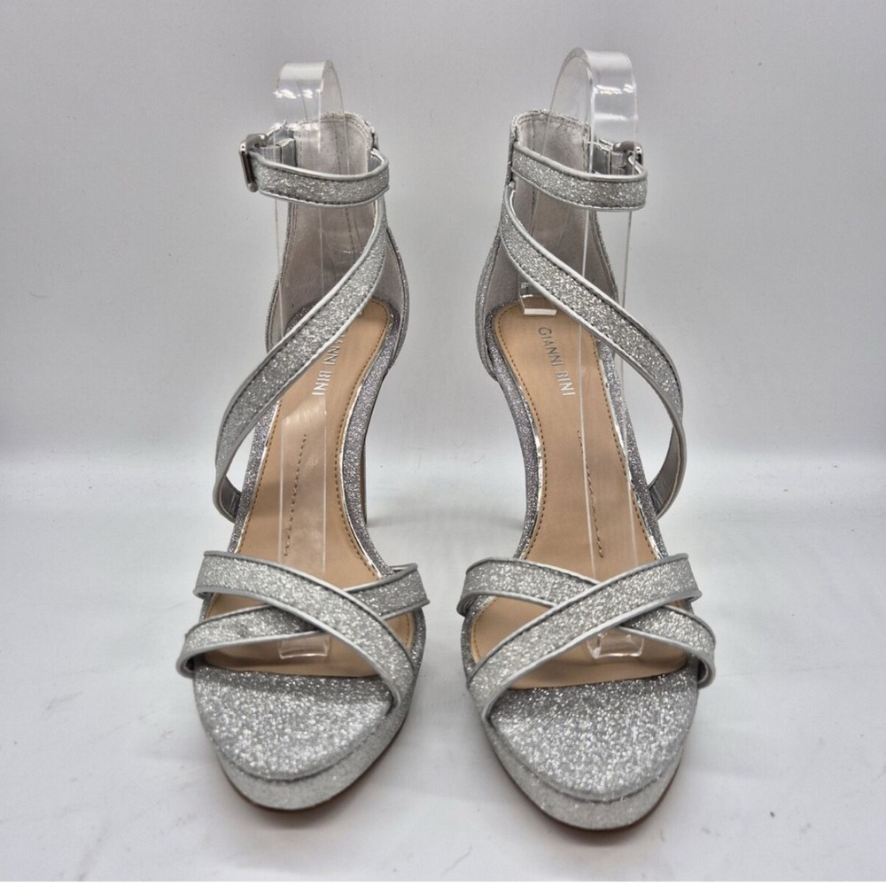Gianni Bini Silver Glitter Heels